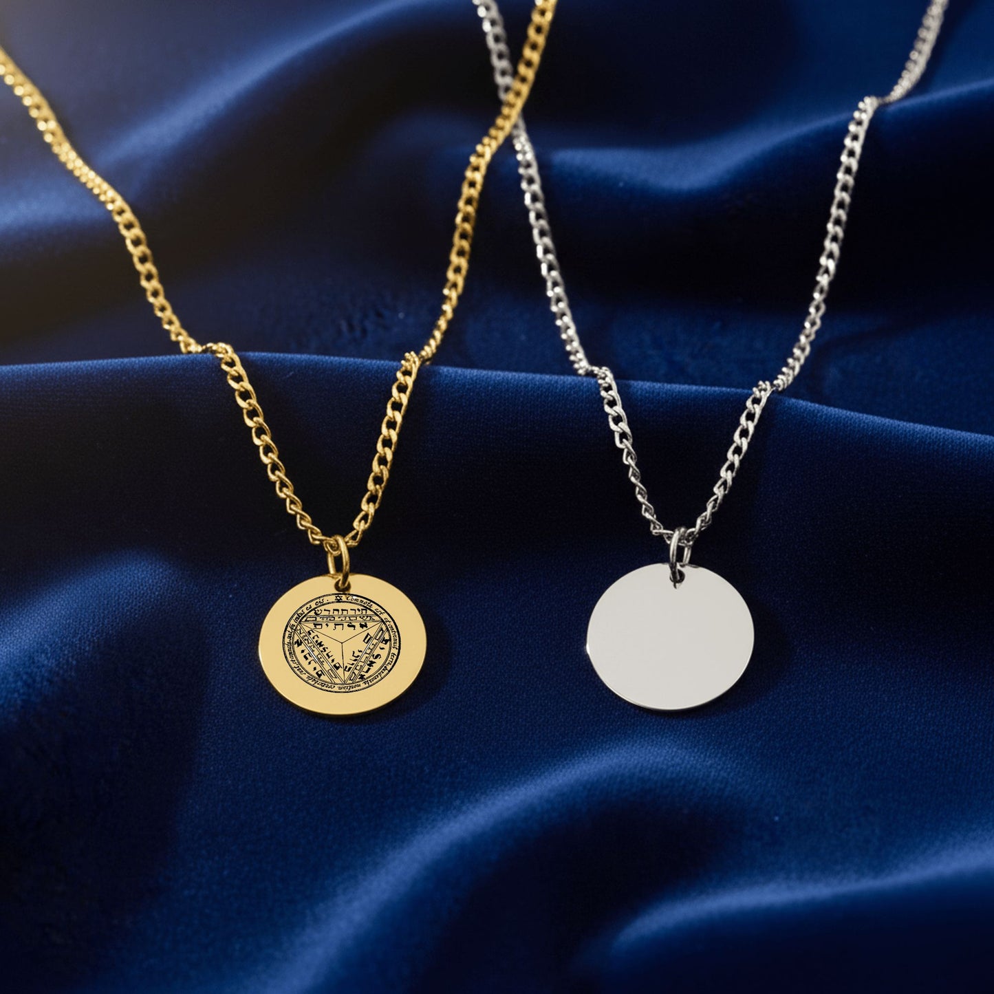 Seventh Pentacle of Saturn Cuban Coin Necklace