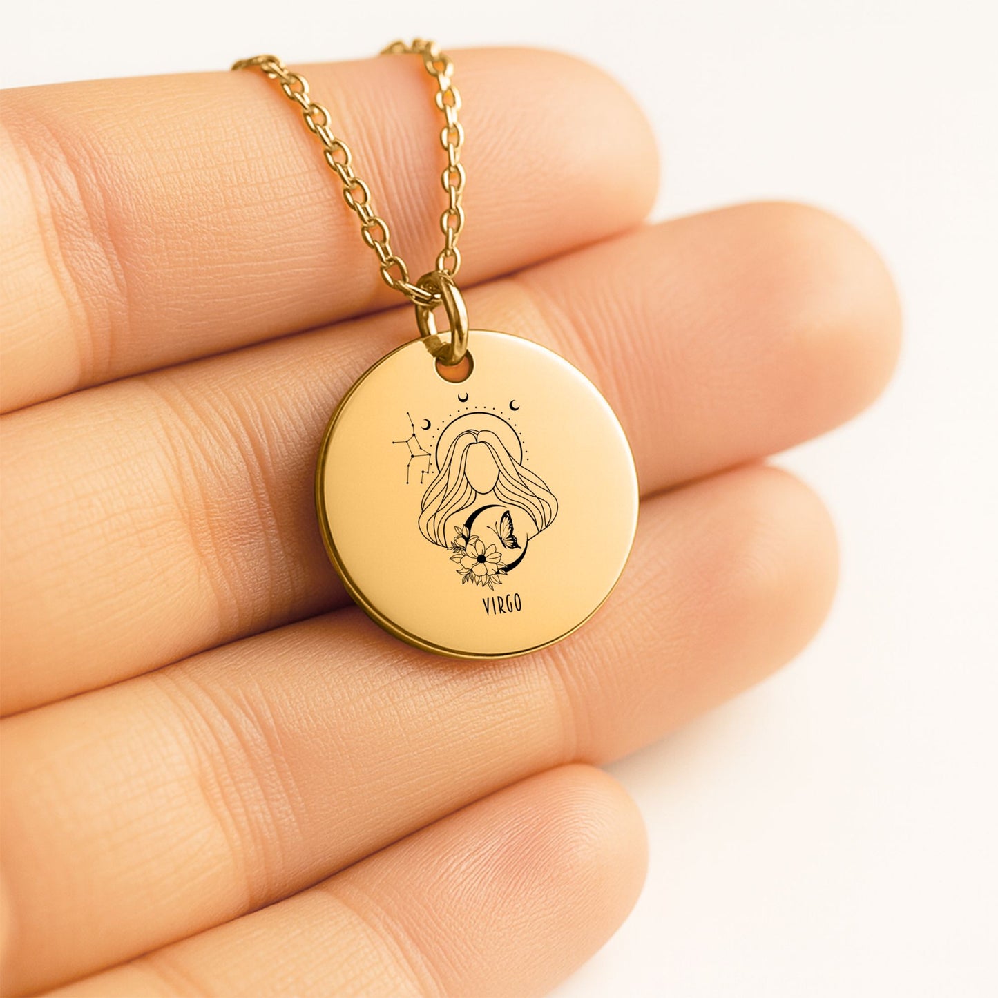 Virgo Coin Necklace