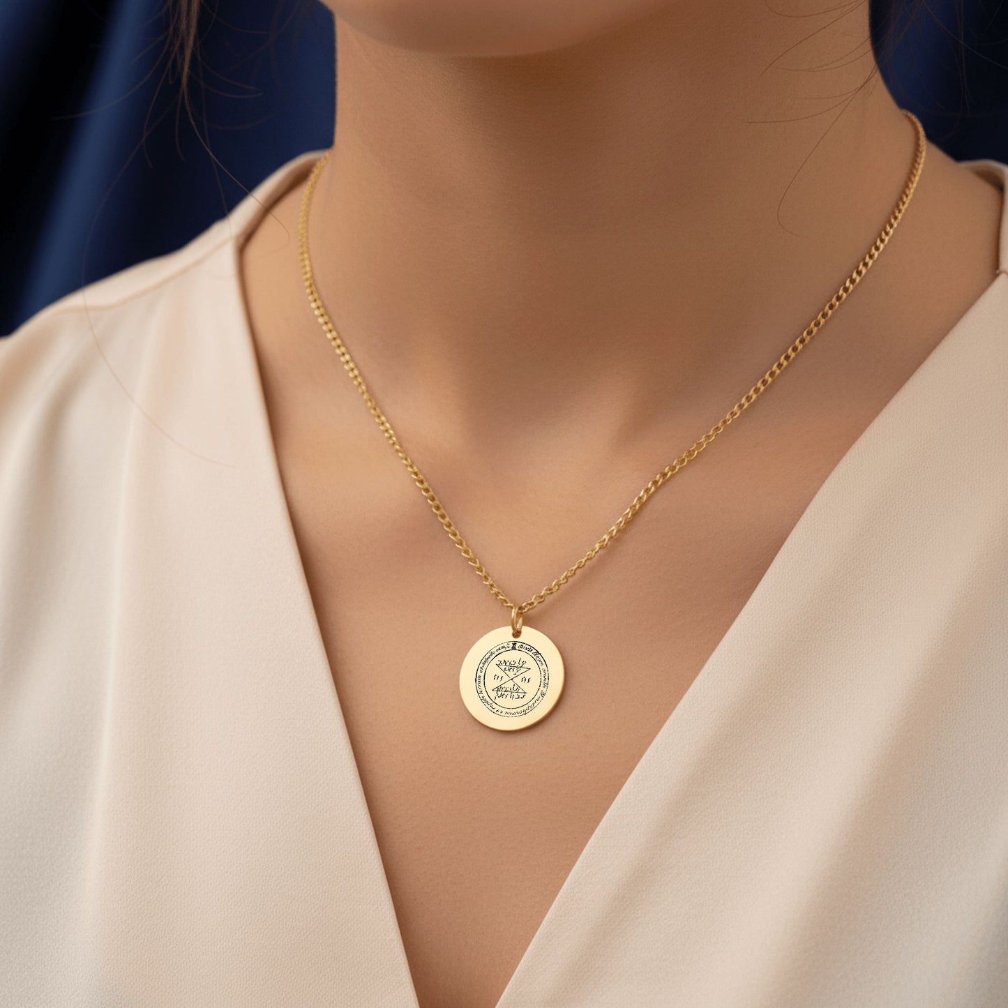 Third Pentacle of Venus Cuban Coin Necklace