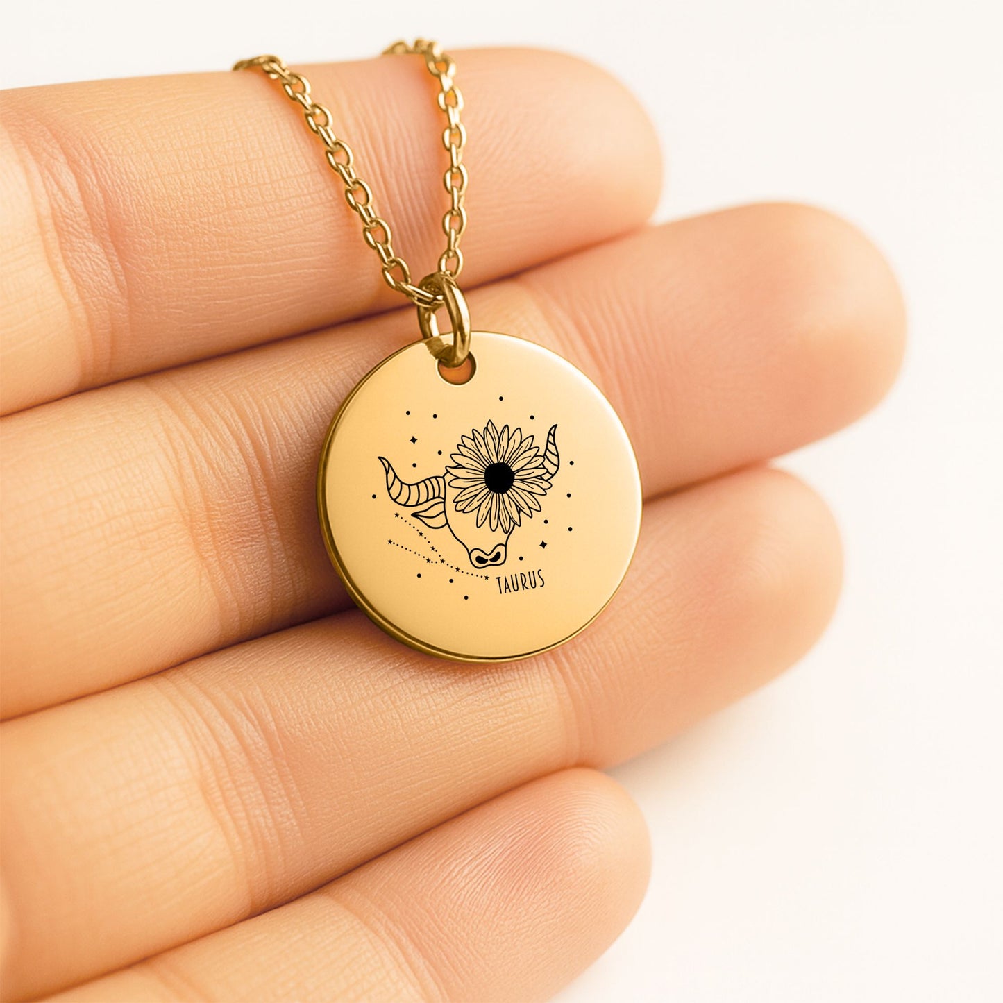 Taurus Coin Necklace