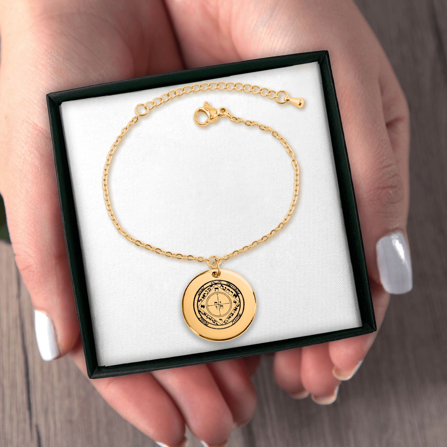 Fifth Pentacle of Saturn  Coin Bracelet