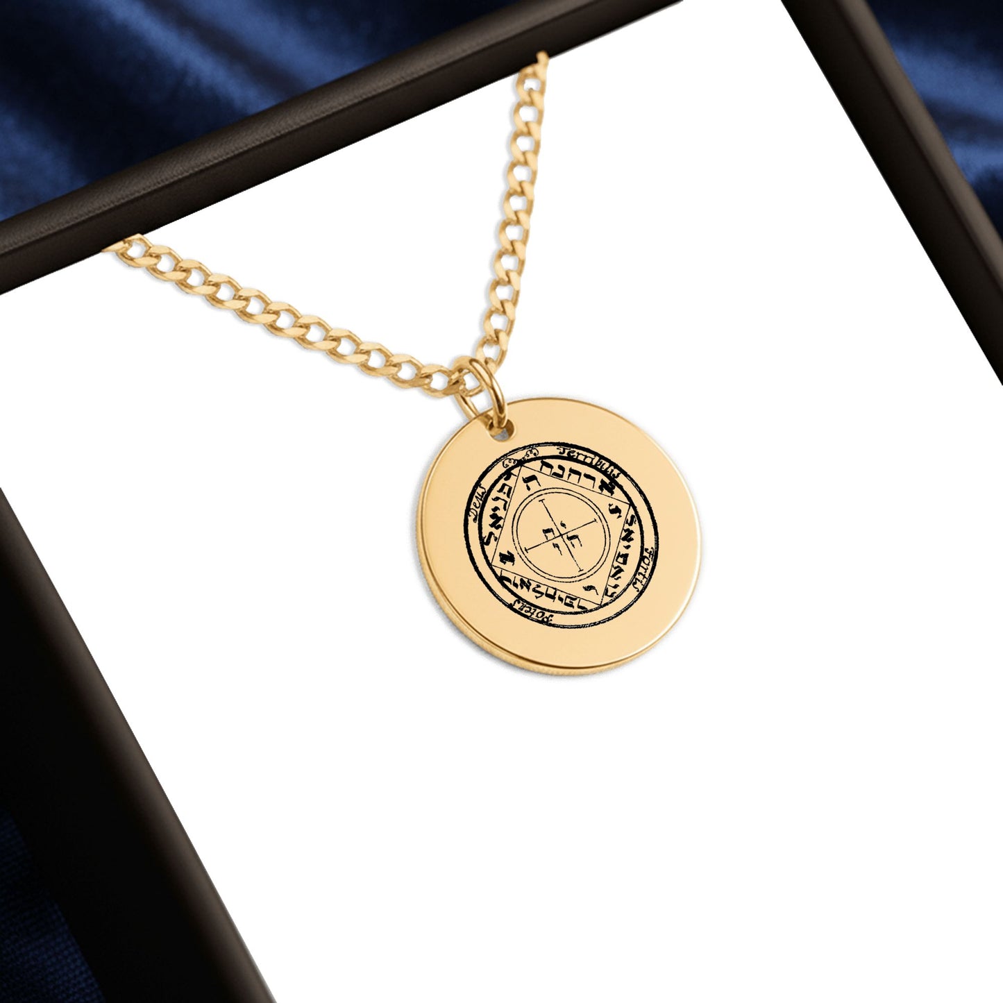 Fifth Pentacle of Saturn Cuban Coin Necklace