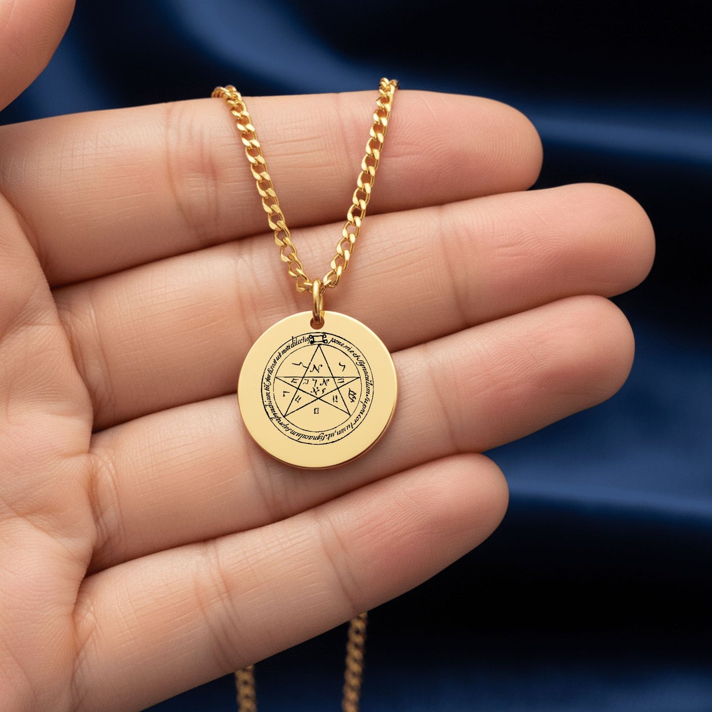 Second Pentacle of Venus Cuban Coin Necklace