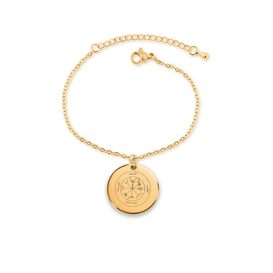 Third Pentacle of Saturn  Coin Bracelet