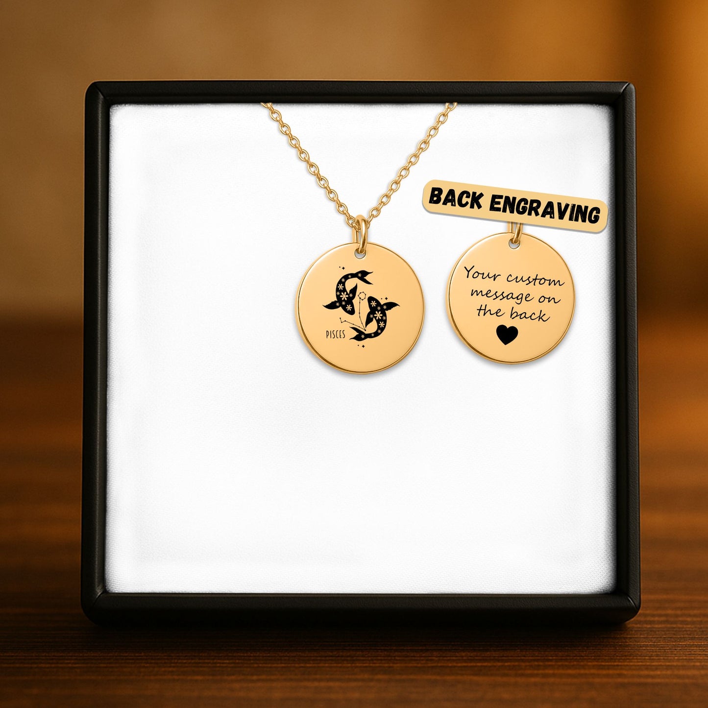 Pisces Coin Necklace