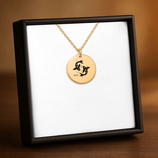 Pisces Coin Necklace