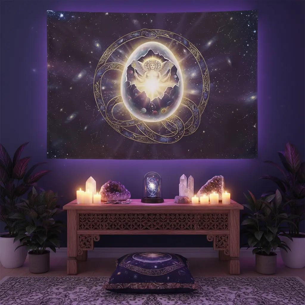 Deep Purple Cosmic Ouroboros Phanes Cosmic Egg Tapestry Lifestyle Scene
