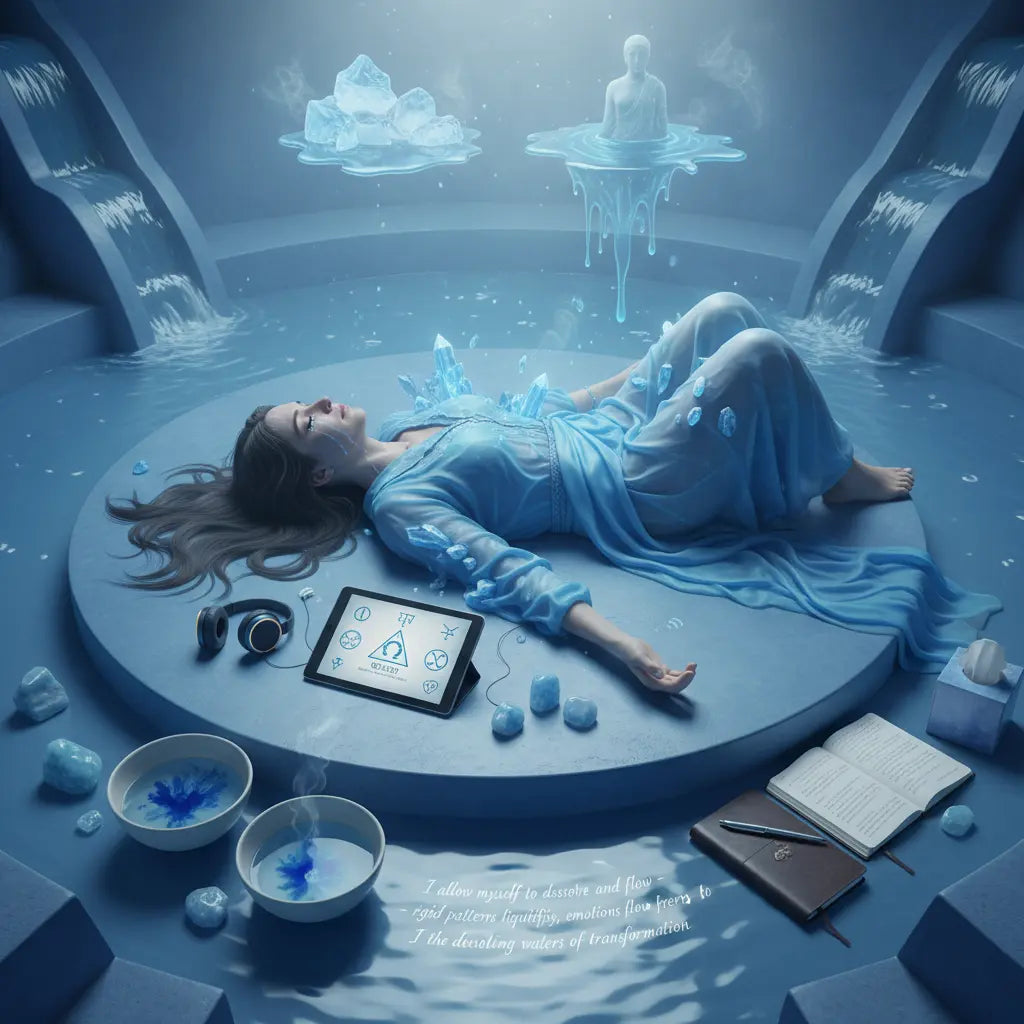 Dissolution Emotional Release Liquefaction Meditation Scene