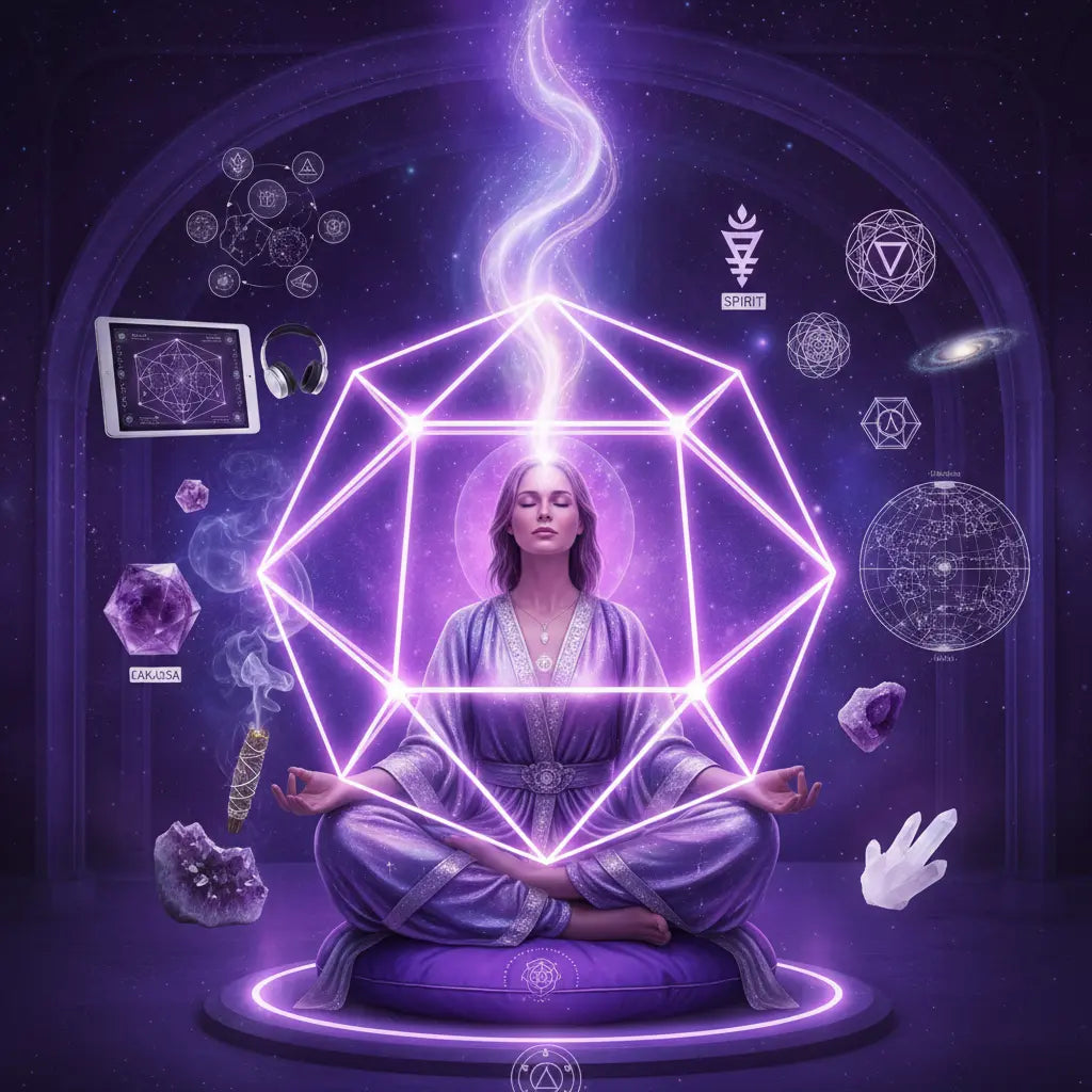 Dodecahedron Ether Spirit Universal Connection Meditation Scene