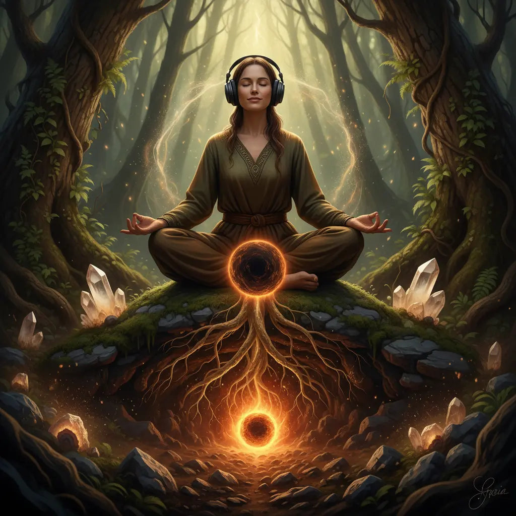 Earth Star Chakra Deep Grounding Meditation Scene