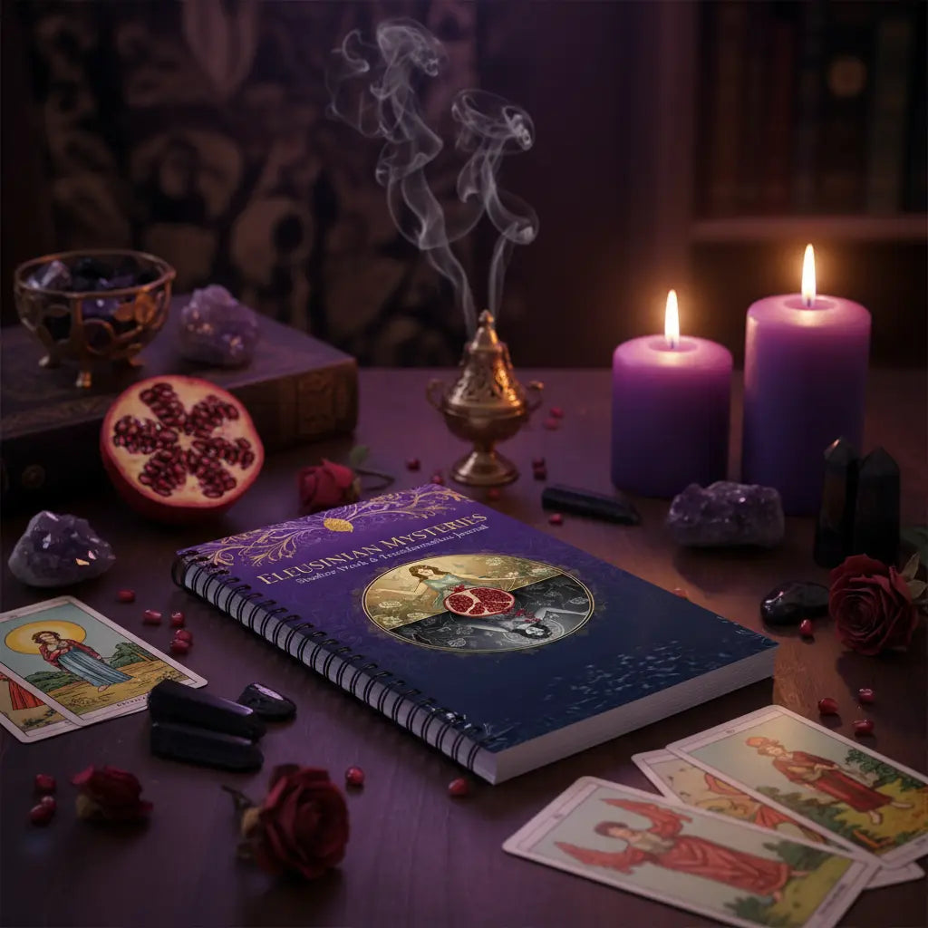 Eleusinian Mysteries Shadow Work Journal Notebook Lifestyle Scene
