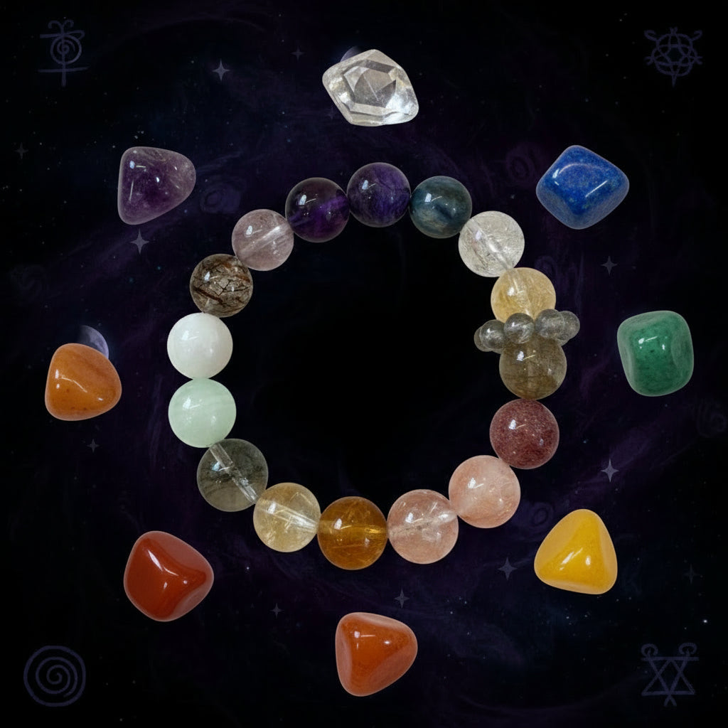Ultimate Multi-Crystal Rainbow Bracelet: Complete Chakra & Energy Mastery