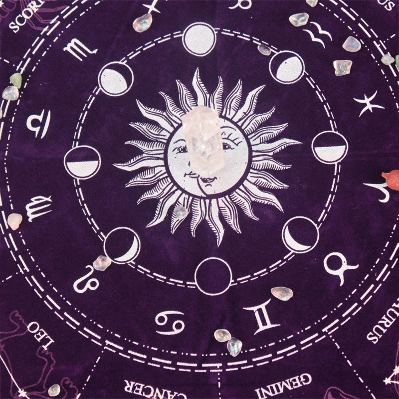 Starry Sky Tarot Cloth Twelve Constellations Oracle Card Tablecloth