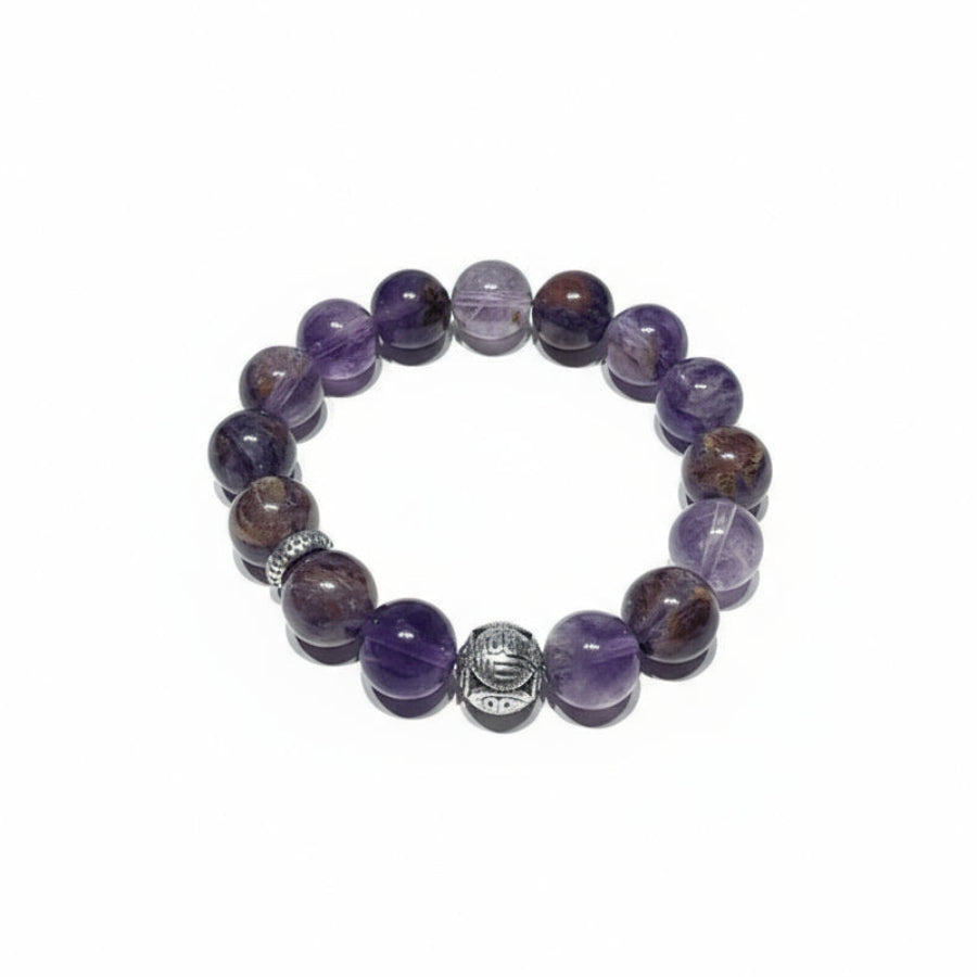 Purple Phantom Quartz Bracelet: Wealth Manifestation & Spiritual Growth