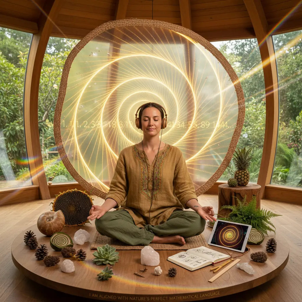 Fibonacci Sequence Natural Harmony Meditation Scene