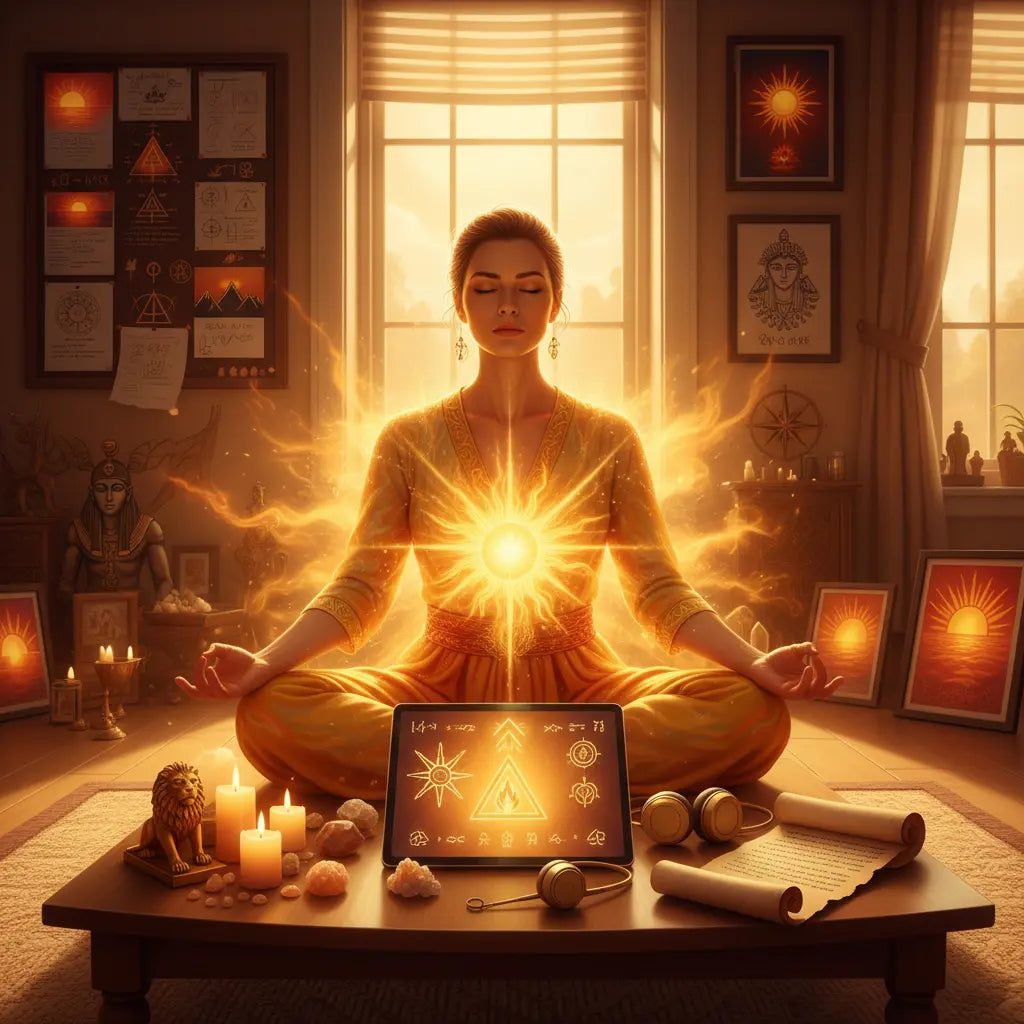 Fire Alchemy Solar Fire Willpower Meditation Scene
