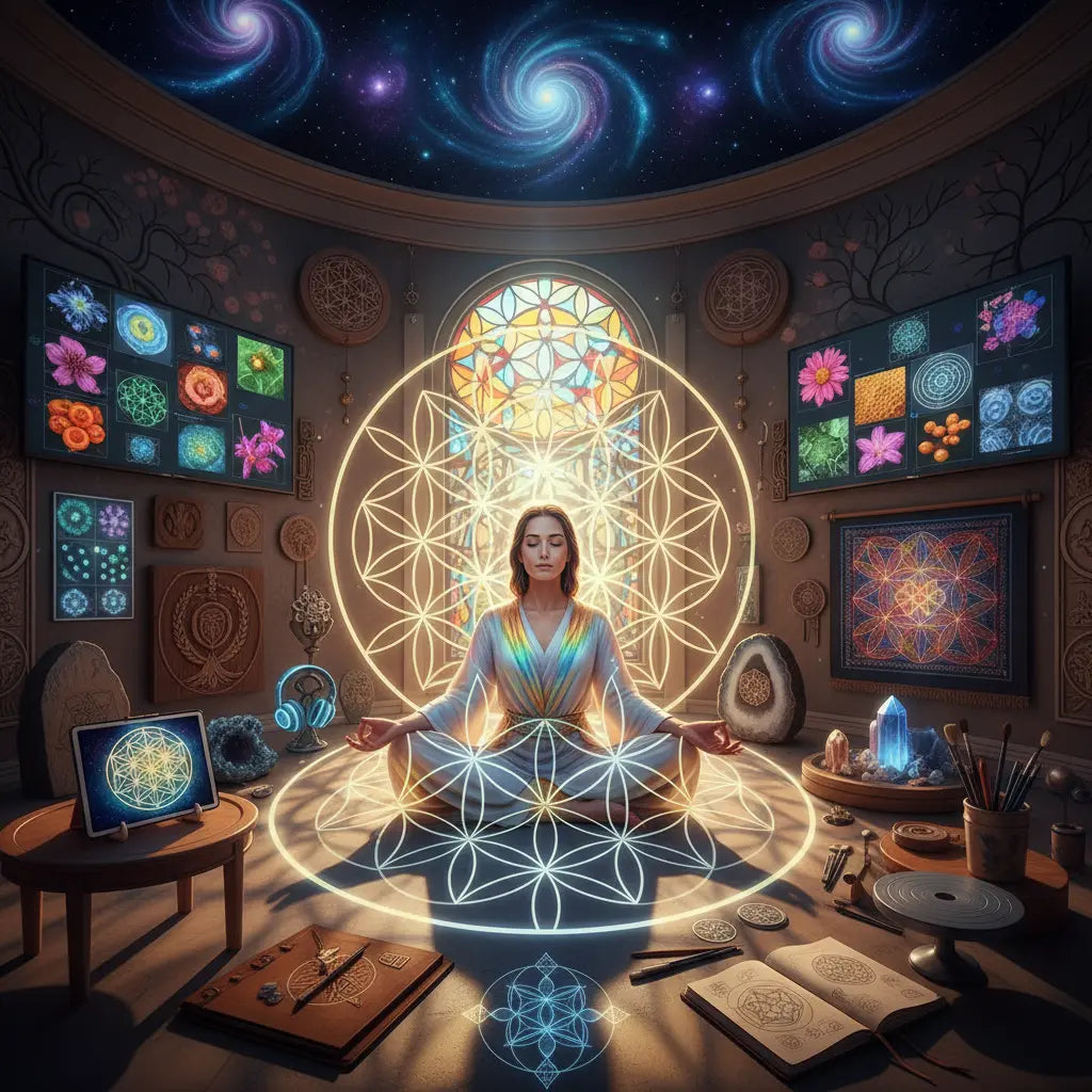 Flower of Life Creation Blueprint Unity Meditation Scene