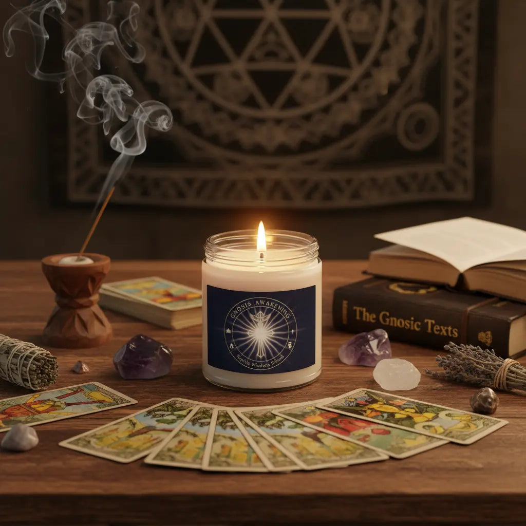 Gnosis Awakening Sophia Wisdom Ritual Candle Lifestyle Scene