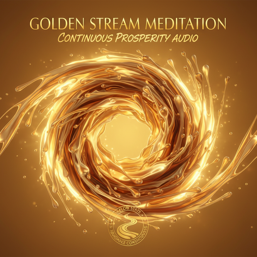 Golden Stream Meditation - Continuous Prosperity Audio Square Cover
