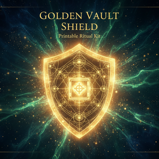 Golden Vault Shield - Professional Spell Kit Cover