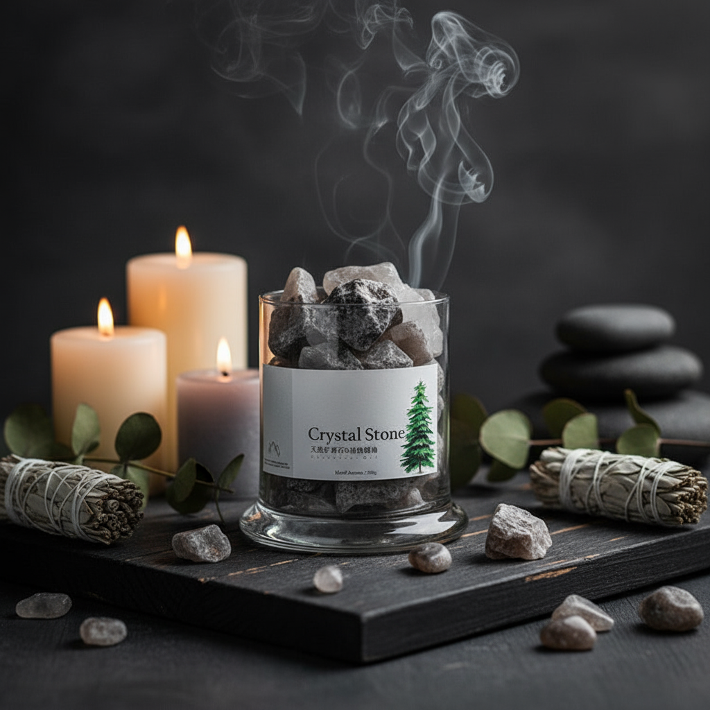 Gray Crystal Aromatherapy Gift Box in Grounding Sacred Space