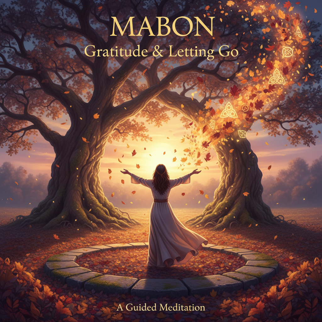 Mabon Gratitude and Letting Go meditation cover