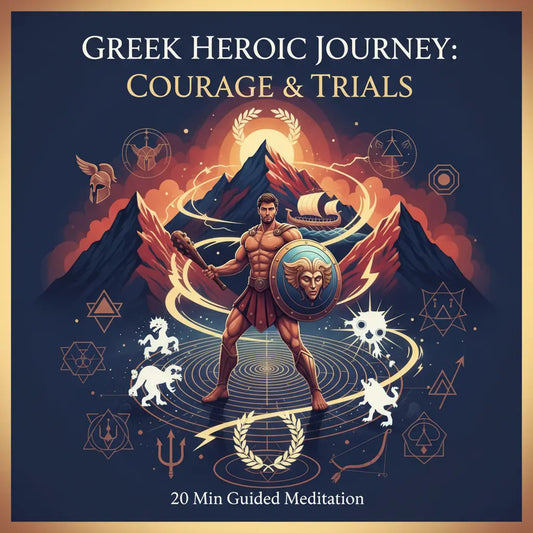 Greek Heroic Journey Courage Trials Meditation Audio Cover