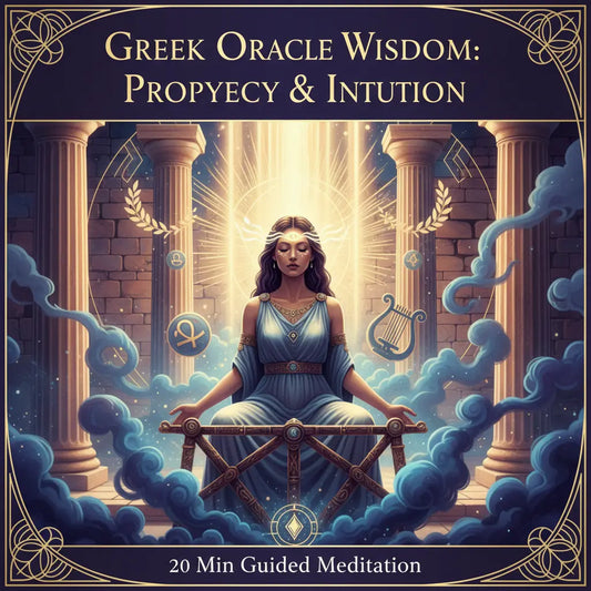 Greek Oracle Wisdom Prophecy Intuition Meditation Audio Cover