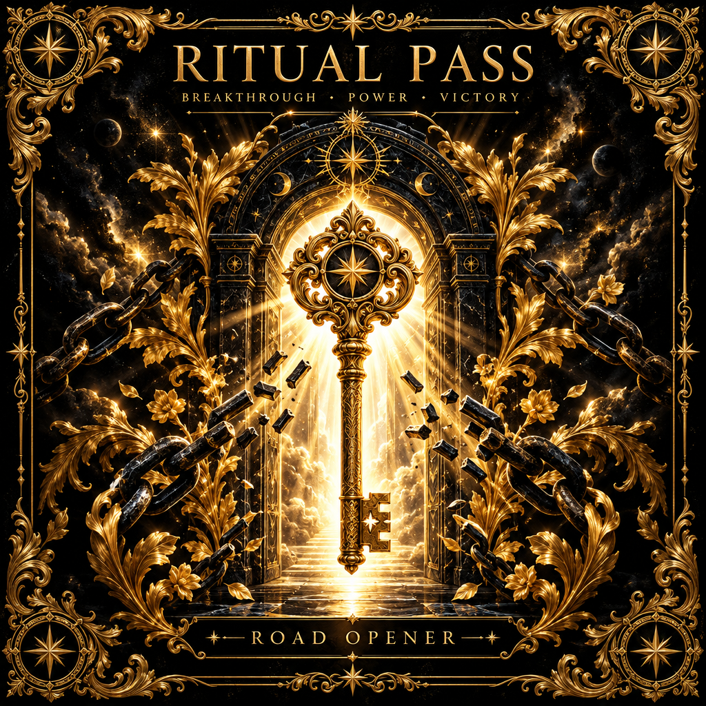 Road Opener Breakthrough Ritual Pass - Sacred Altar Emblem Card