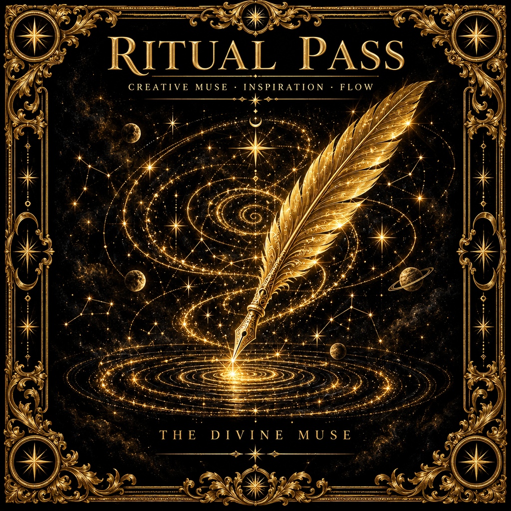 The Divine Muse Ritual Pass - Sacred Altar Emblem Card