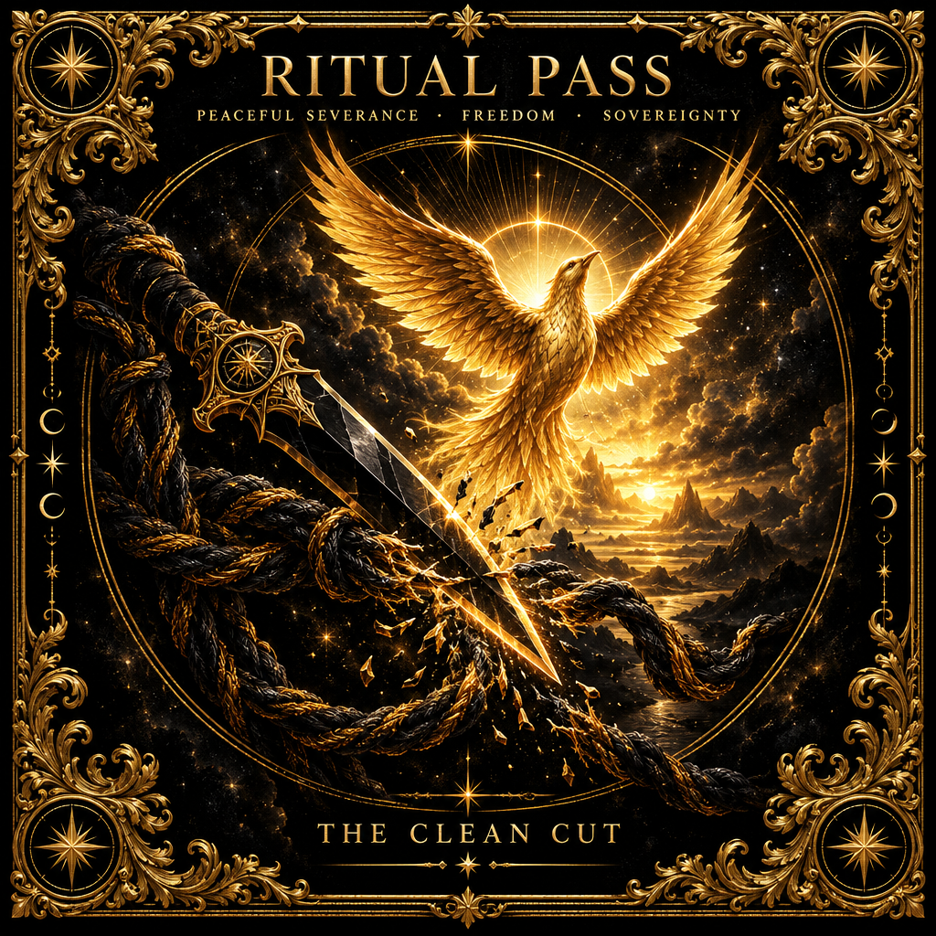 The Clean Cut Sovereign Severance Ritual Pass - Sacred Altar Emblem Card