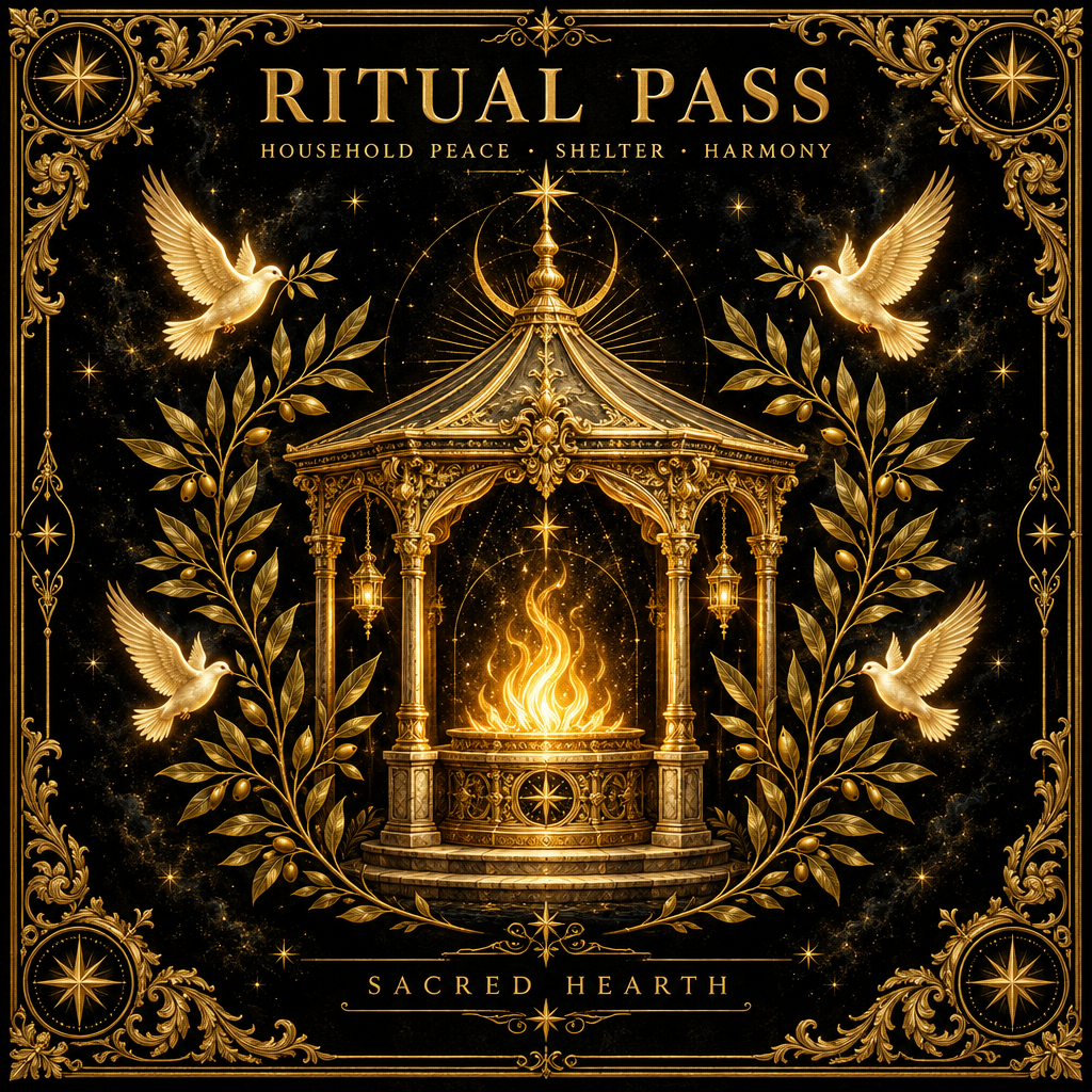 Sacred Hearth Ritual Pass - Sacred Altar Emblem Card