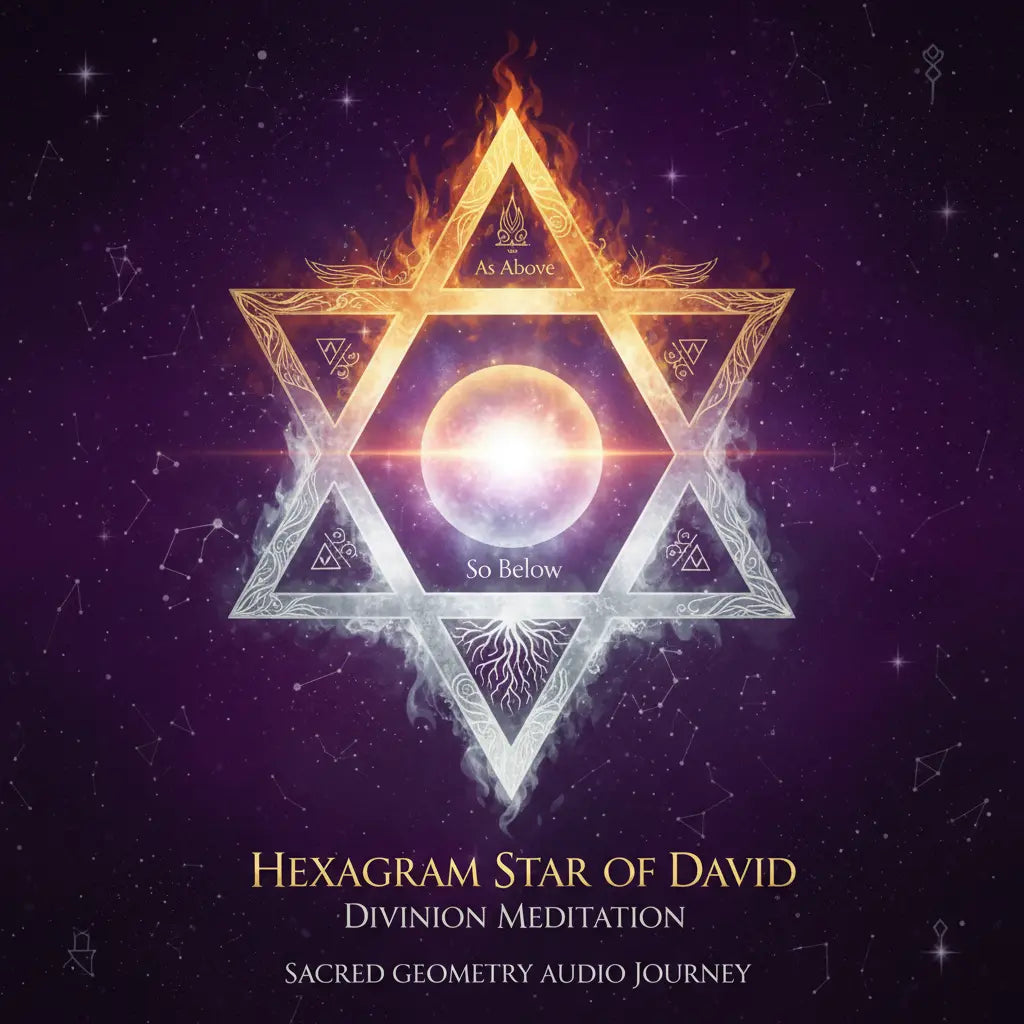 Hexagram Star of David As Above So Below Sacred Geometry Audio