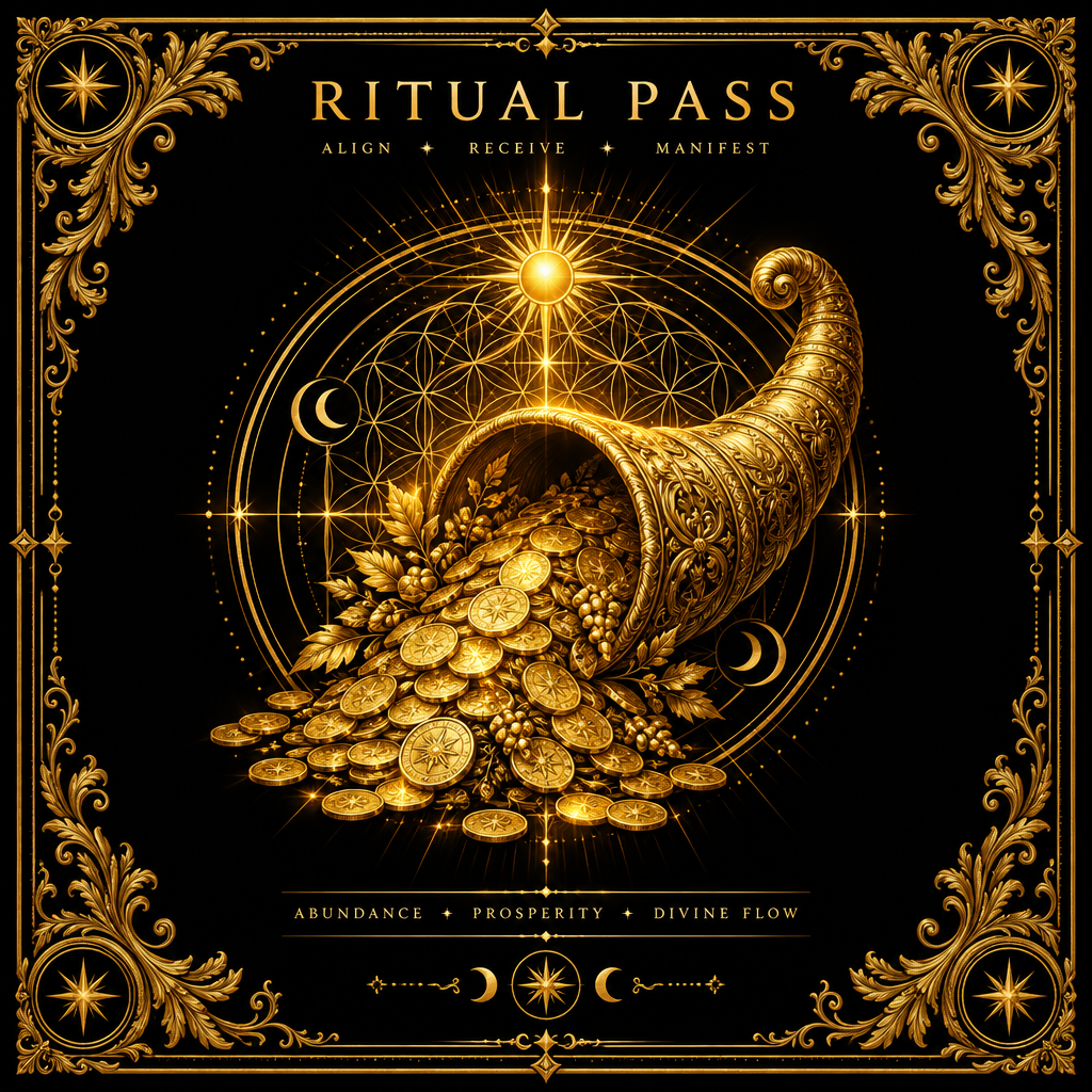 Golden Abundance & Wealth Ritual Pass & Sacred Altar Kit