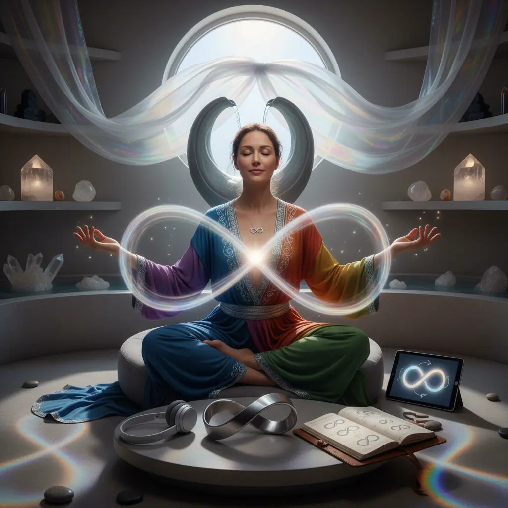 Infinity Symbol Eternal Flow Meditation Scene