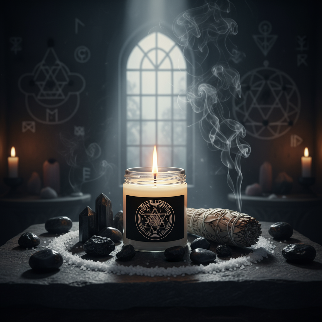 Malum Expello Banishing Negativity Ritual Scene