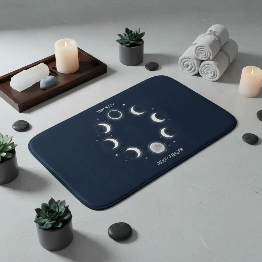 Moon Phase Bath Mat