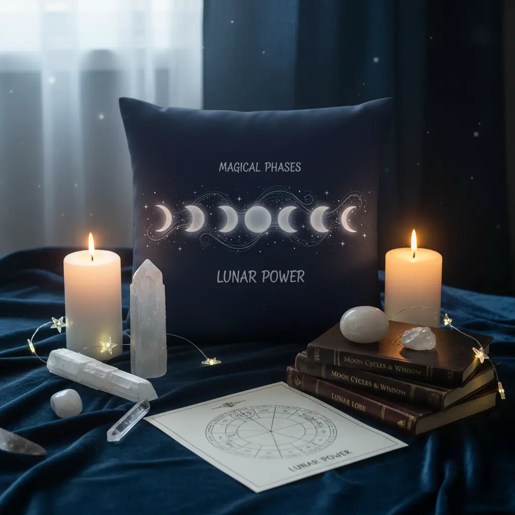 Moon Phase Line Pillow