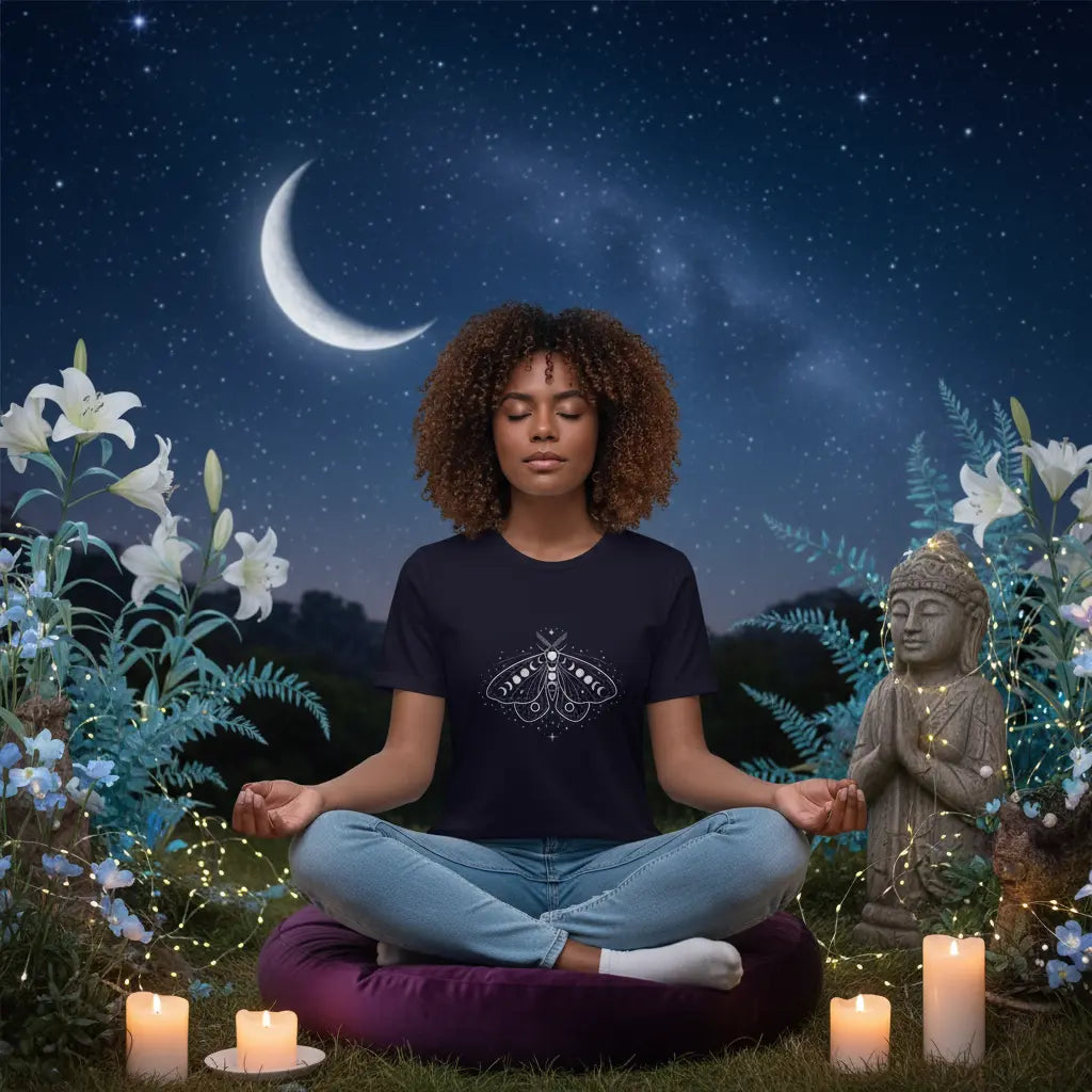 Moon Phases Moth T-shirt Lifestyle Scene