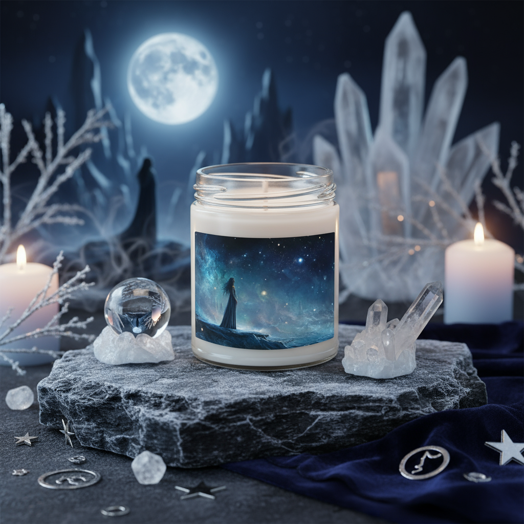 Moonrise Mystic Scented Candle in Frozen Moonlit Space