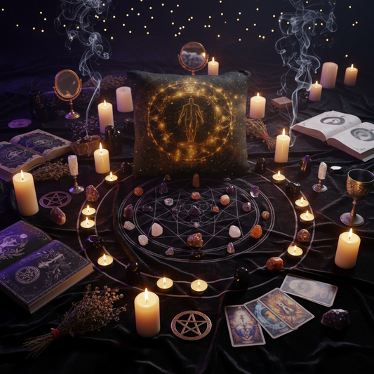 My Body is the Circle Pillow in Powerful Magical Ritual Space