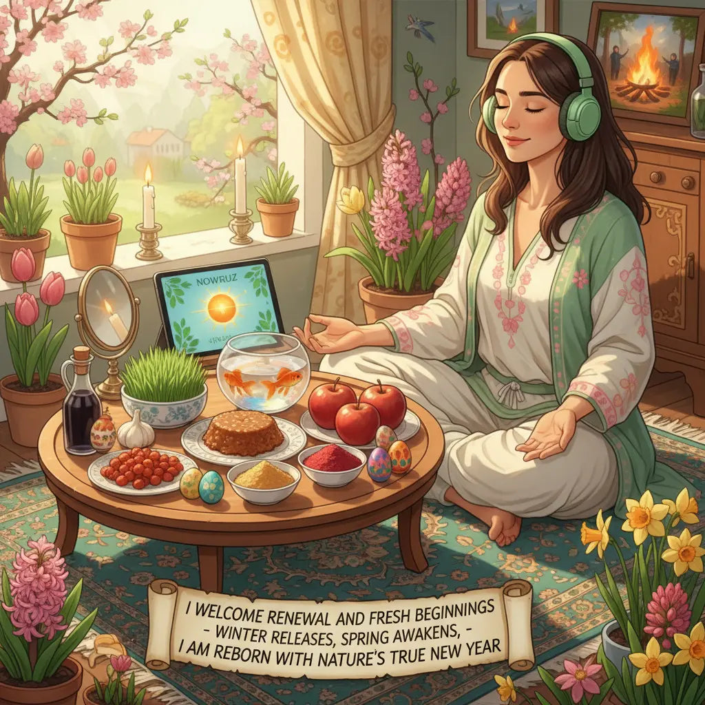Nowruz Persian New Year Renewal Meditation Scene