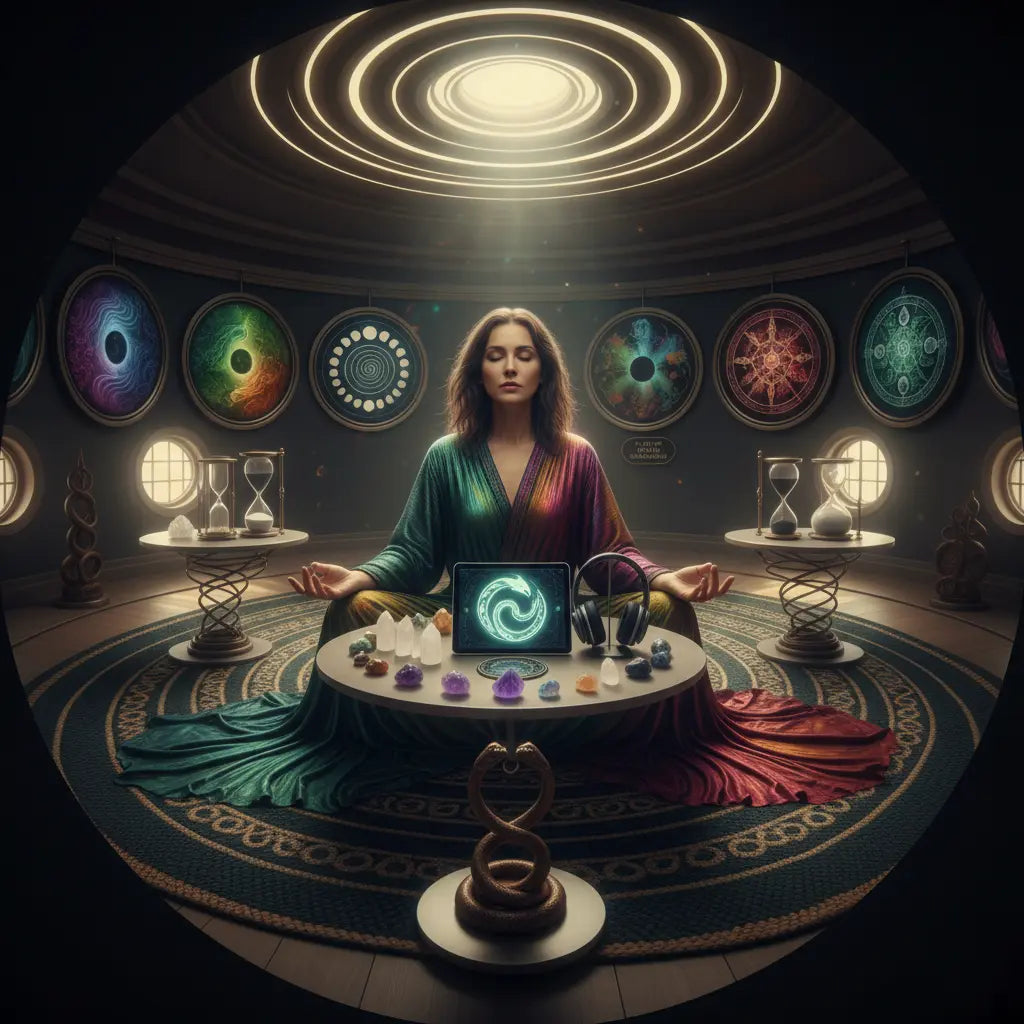 Ouroboros Eternal Cycle Unity Meditation Scene