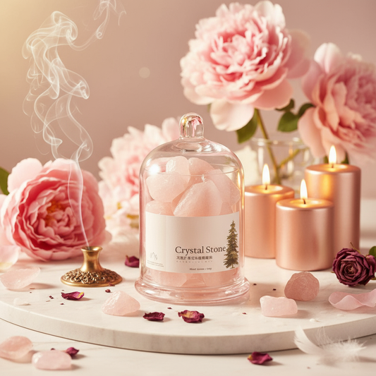 Pink Crystal Aromatherapy Gift Box in Healing Sacred Space