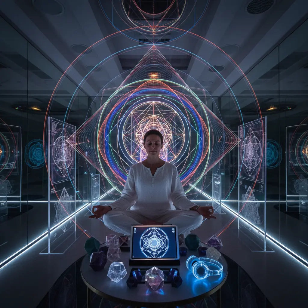Platonic Solid Nesting Meditation Scene