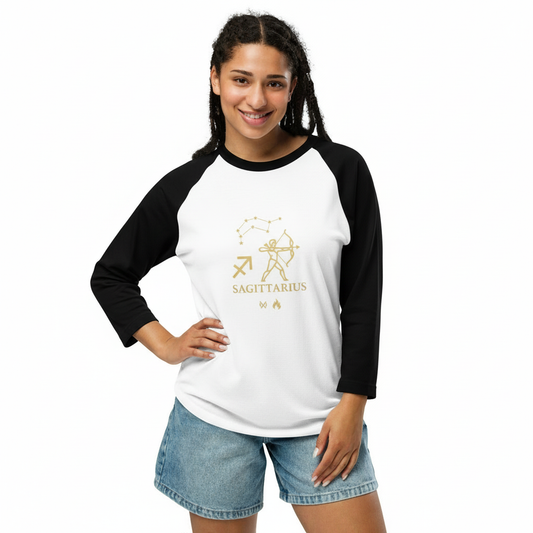 SAGITTARIUS Raglan Shirt - Female Model Photo