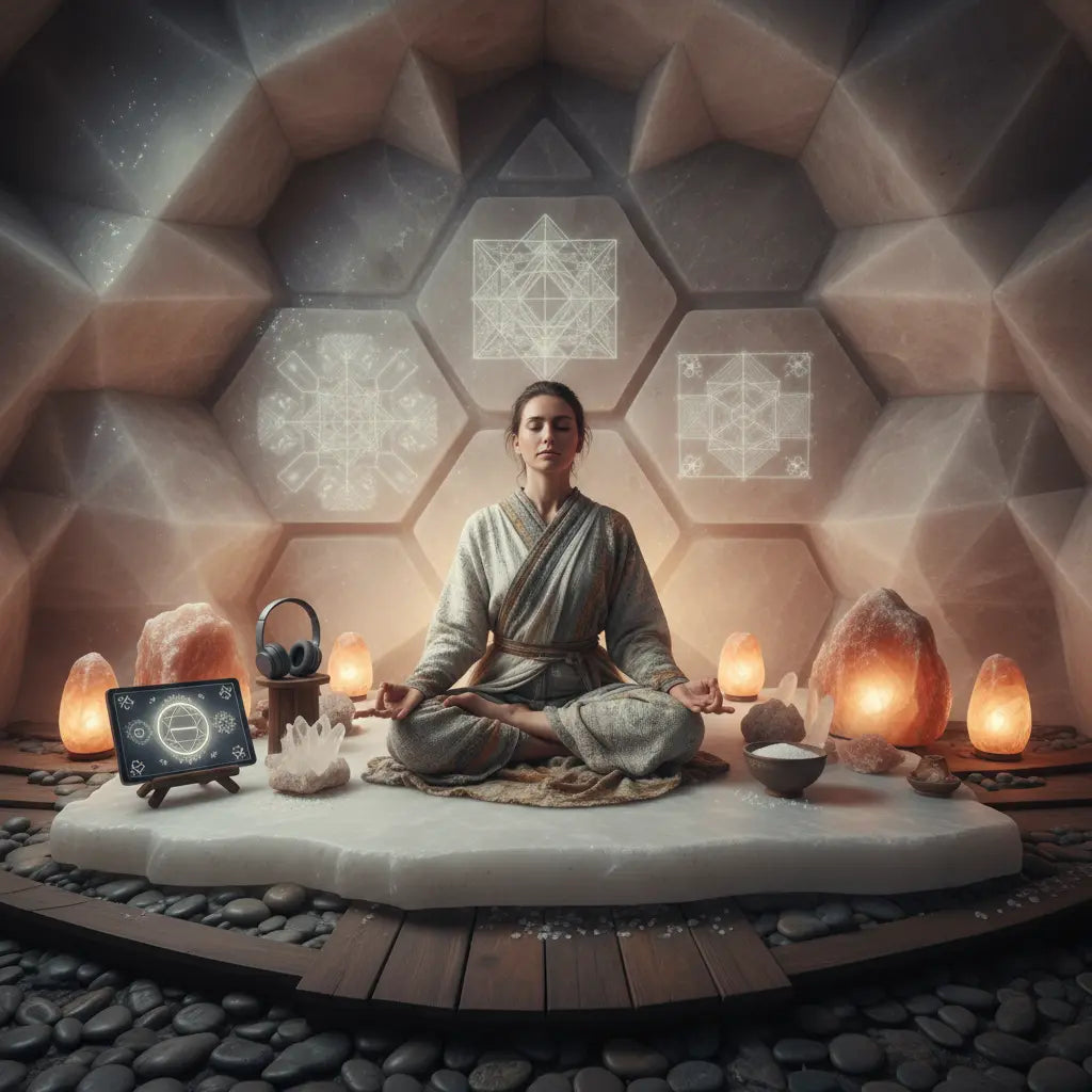 Salt Body Material Grounding Meditation Scene