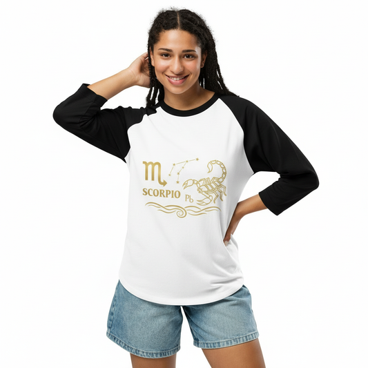 SCORPIO Raglan Shirt - Clean Female Model Photo