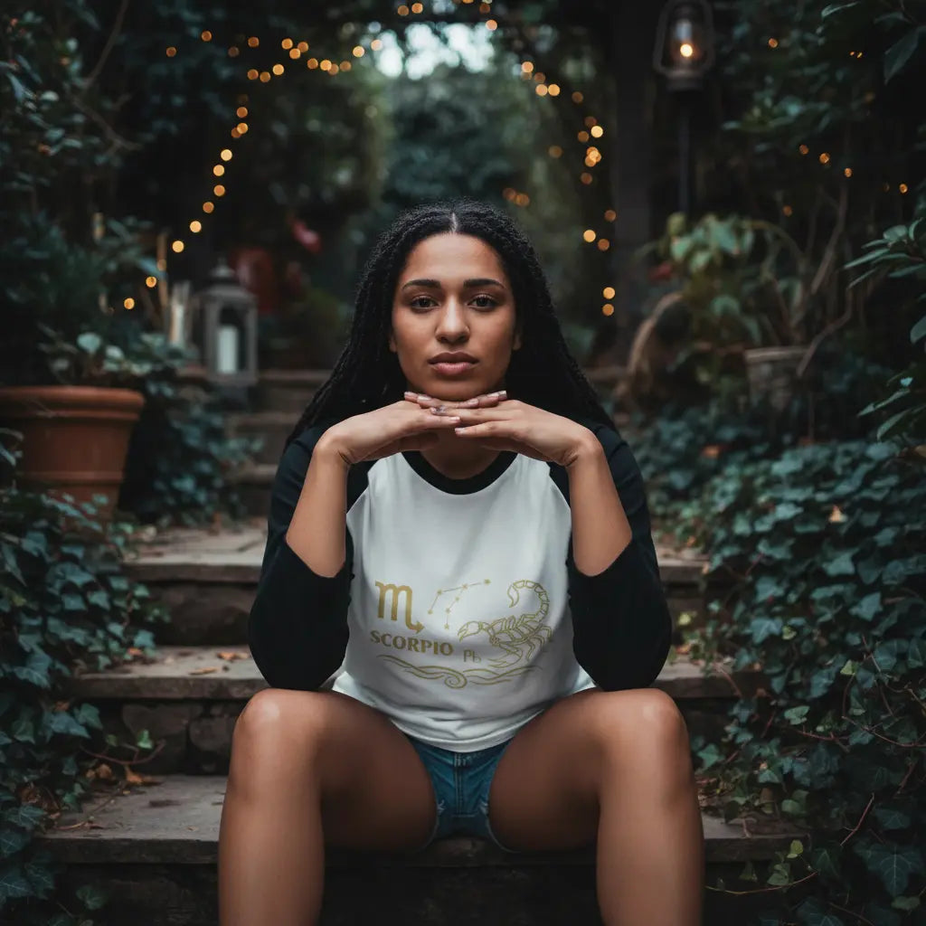 Scorpio Raglan - Sitting Intense Pose