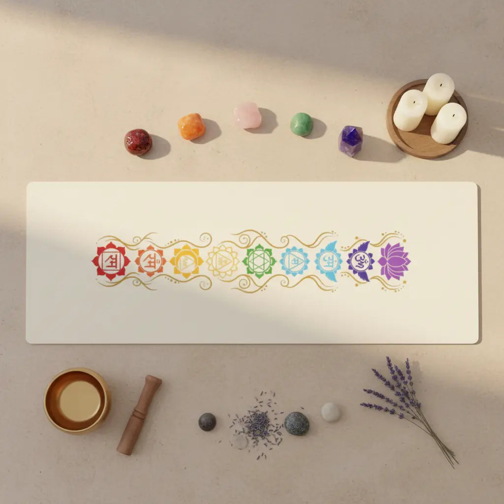 Seven Chakras Alignment Yoga Mat - Accurate Design
